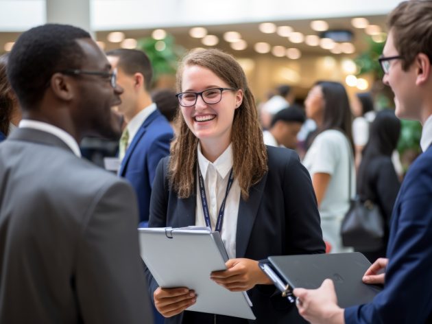 students gaining real-world experience through career fairs.